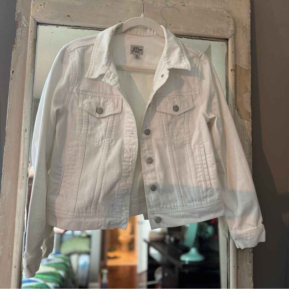 J. Crew White Denim Jacket